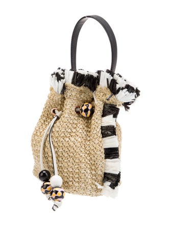 Sophia Webster Raffia Top Handle Bag