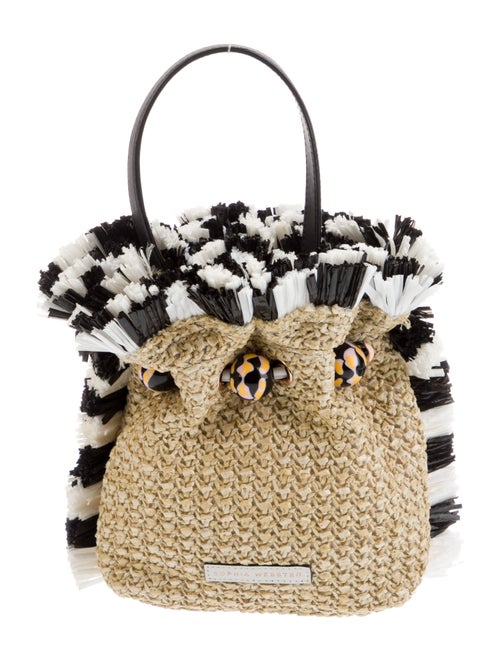 Sophia Webster Raffia Top Handle Bag