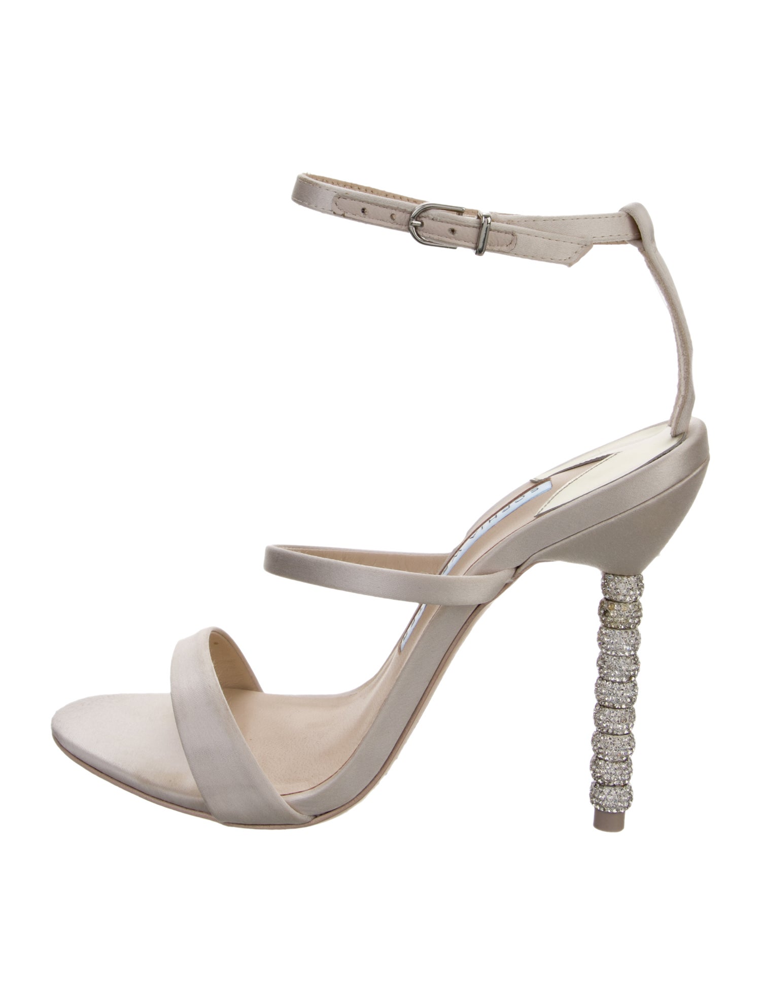 Sophia Webster Satin Crystal Embellishments Sandals