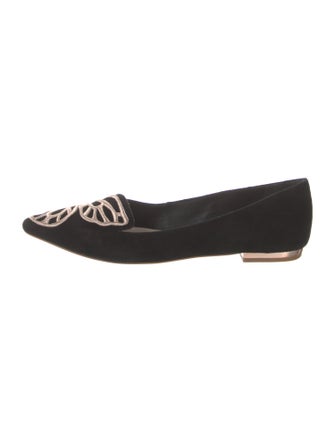Sophia Webster Suede Embroidered Accent Ballet Flats