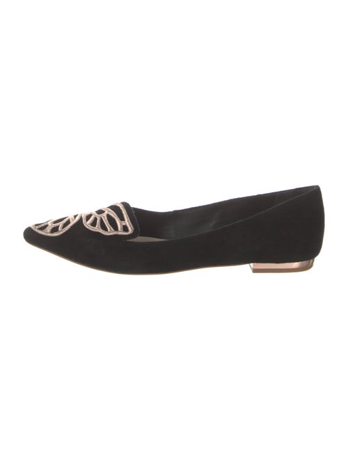 Sophia Webster Suede Embroidered Accent Ballet Flats