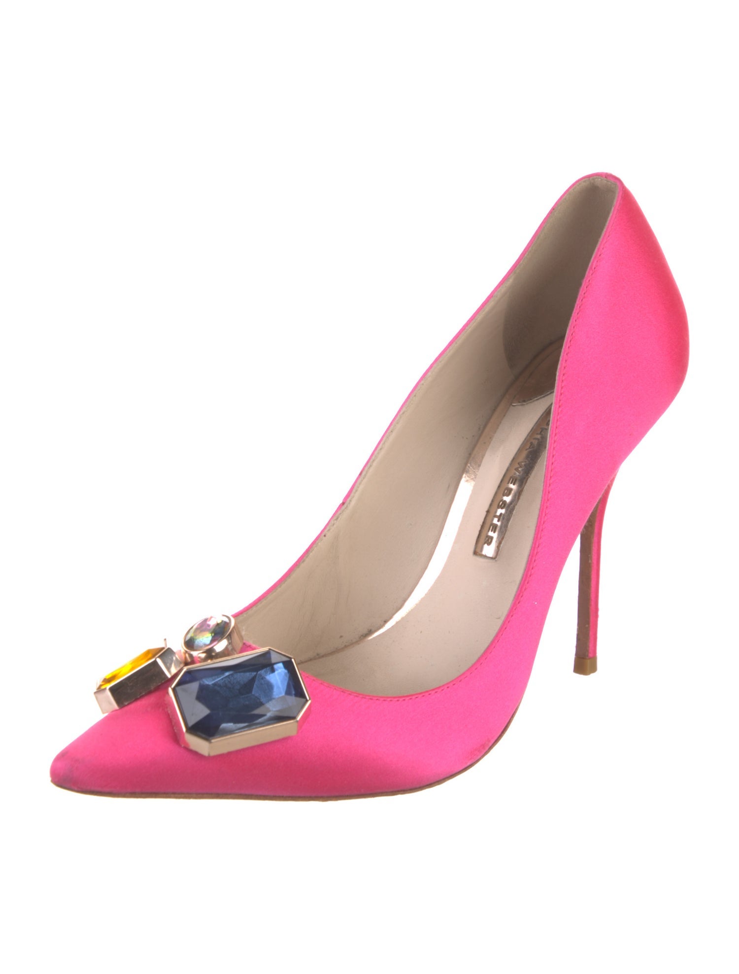 Sophia Webster Satin Crystal Embellishments Pumps