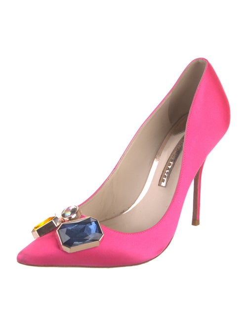 Sophia Webster Satin Crystal Embellishments Pumps