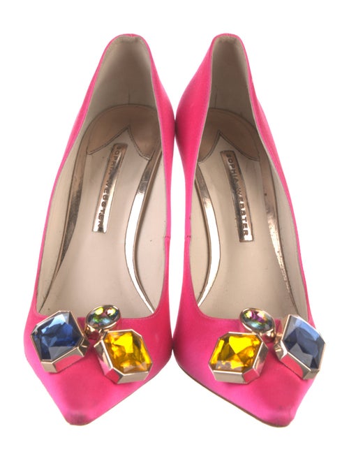 Sophia Webster Satin Crystal Embellishments Pumps
