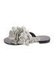 Sophia Webster Leather Ruffle Embellishment Slides