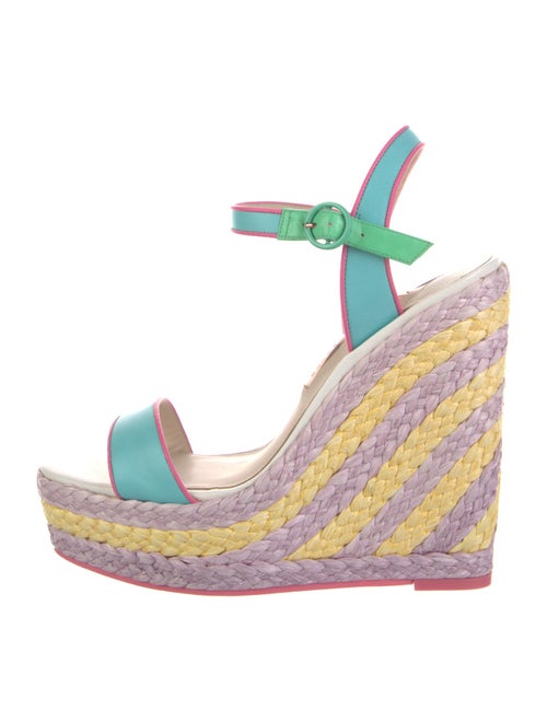 Sophia Webster Leather Striped Espadrilles