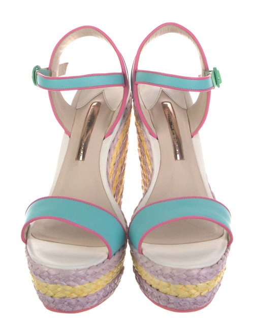 Sophia Webster Leather Striped Espadrilles