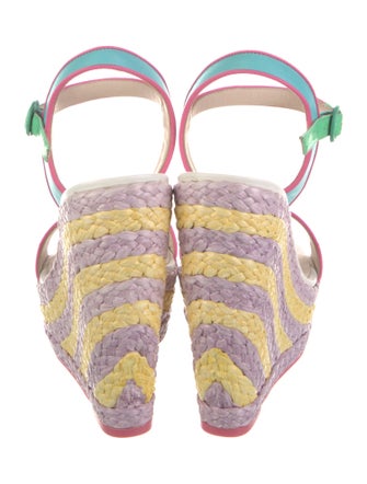 Sophia Webster Leather Striped Espadrilles