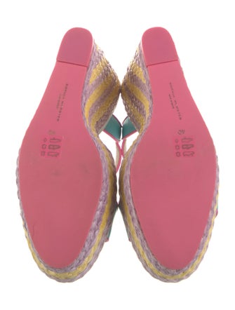Sophia Webster Leather Striped Espadrilles