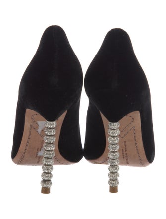 Sophia Webster Velvet Crystal Embellishments Pumps