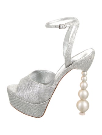 Sophia Webster Leather Beaded Accents T-Strap Sandals