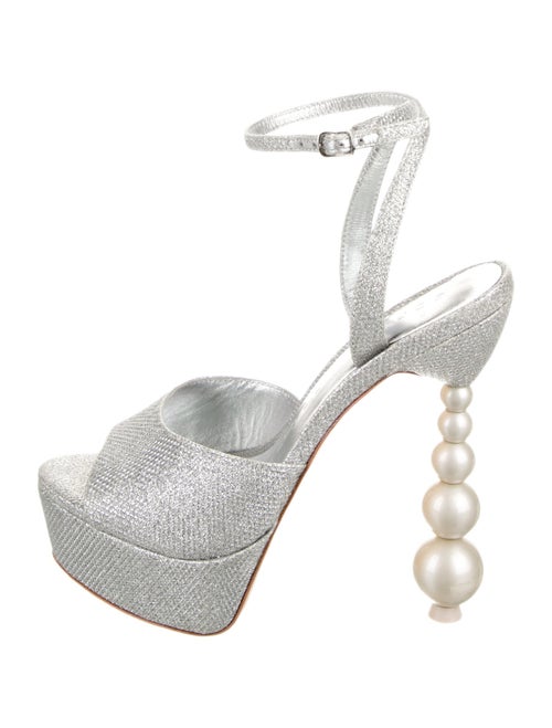 Sophia Webster Leather Beaded Accents T-Strap Sandals