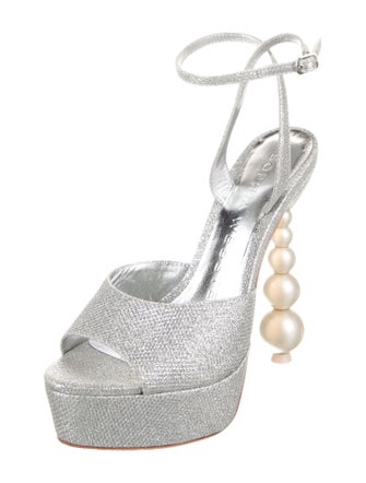 Sophia Webster Leather Beaded Accents T-Strap Sandals