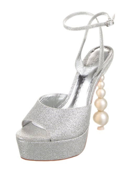 Sophia Webster Leather Beaded Accents T-Strap Sandals