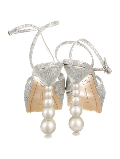 Sophia Webster Leather Beaded Accents T-Strap Sandals