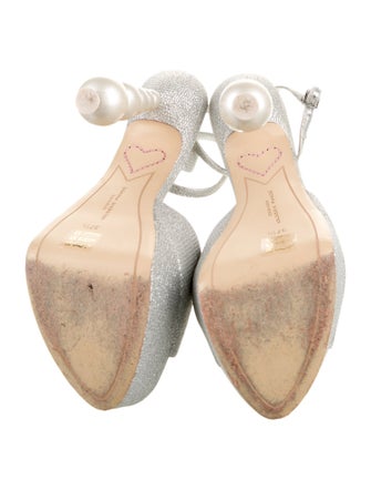 Sophia Webster Leather Beaded Accents T-Strap Sandals