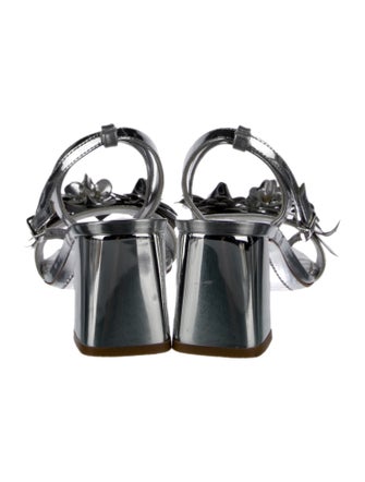 Sophia Webster Leather Floral Print Sandals