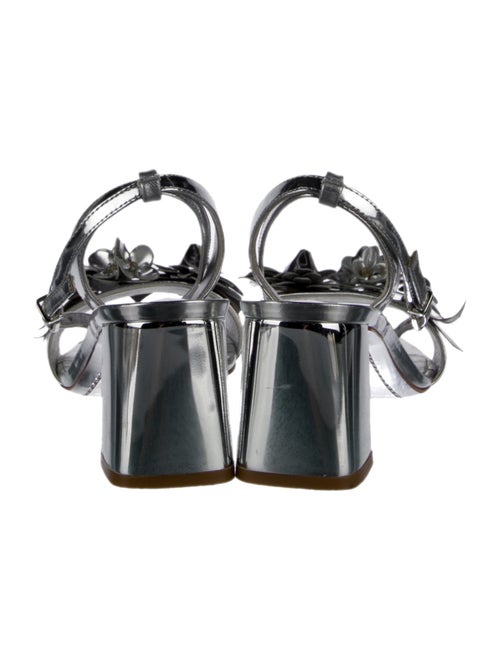 Sophia Webster Leather Floral Print Sandals