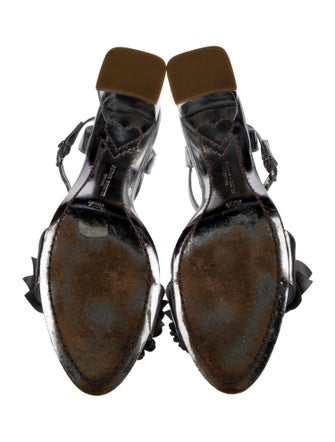 Sophia Webster Leather Floral Print Sandals