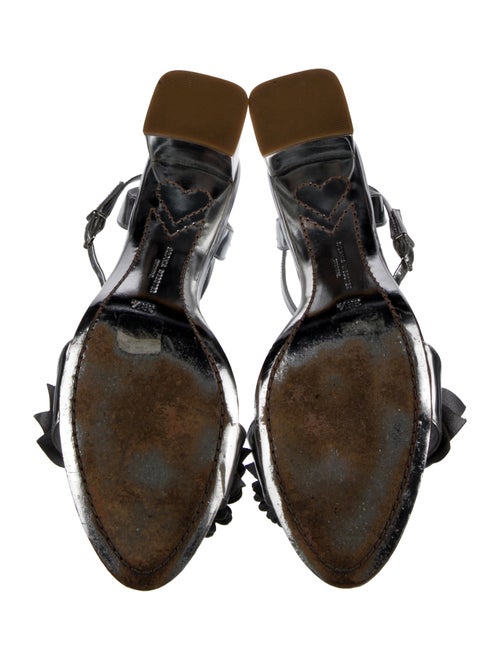 Sophia Webster Leather Floral Print Sandals