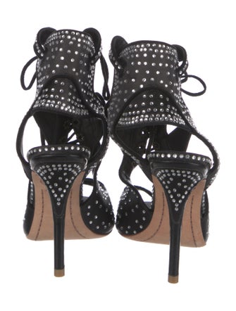 Sophia Webster Satin Crystal Embellishments Gladiator Sandals