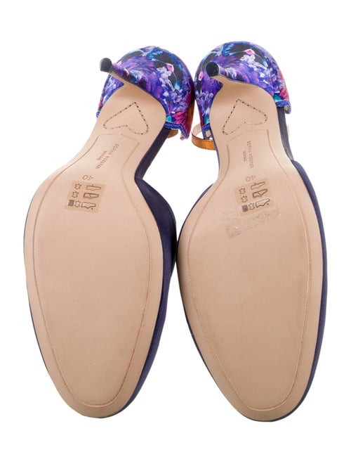 Sophia Webster Satin Floral Print D'Orsay Pumps