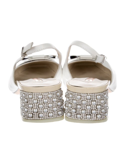 Sophia Webster Leather Colorblock Pattern Slingback Pumps