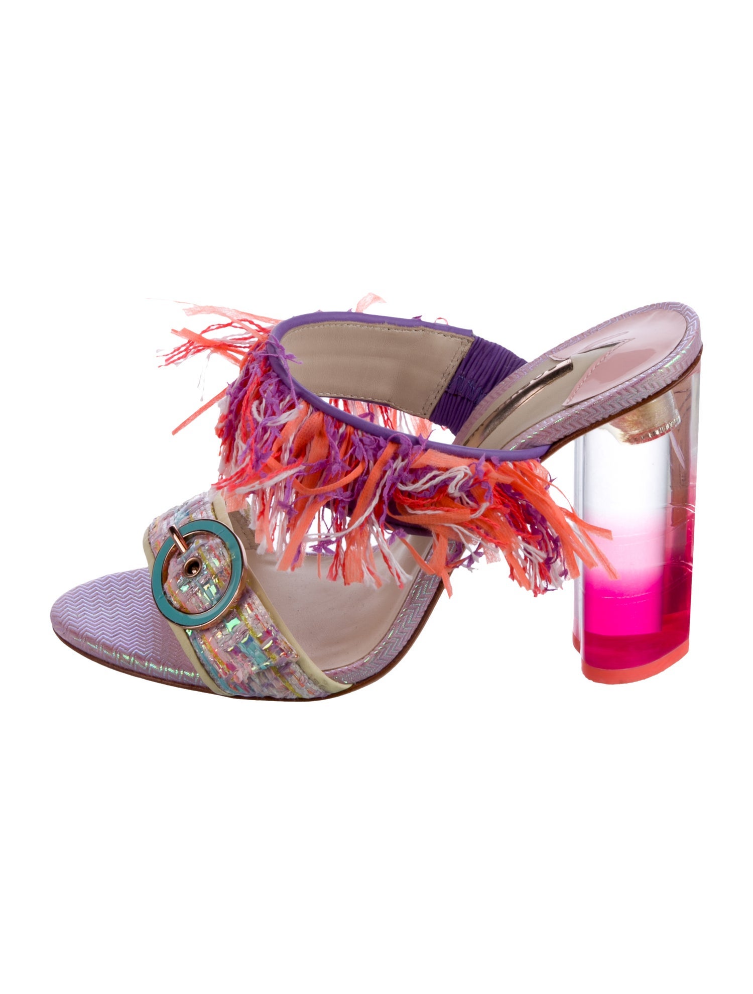 Sophia Webster Leather Patterned Slides