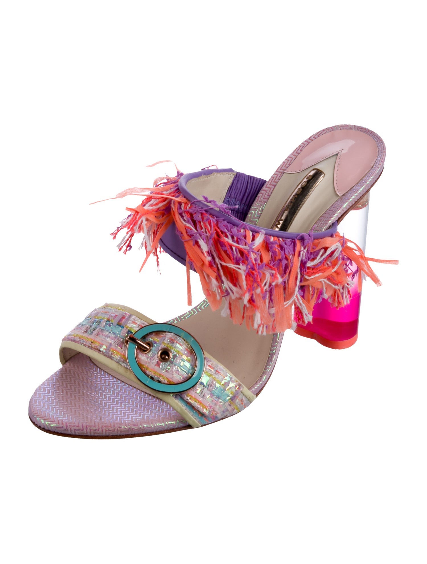 Sophia Webster Leather Patterned Slides