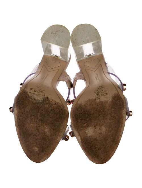 Sophia Webster Leather Crystal Embellishments Slides