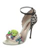 Sophia Webster Patent Leather Floral Print Sandals
