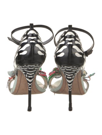 Sophia Webster Patent Leather Floral Print Sandals
