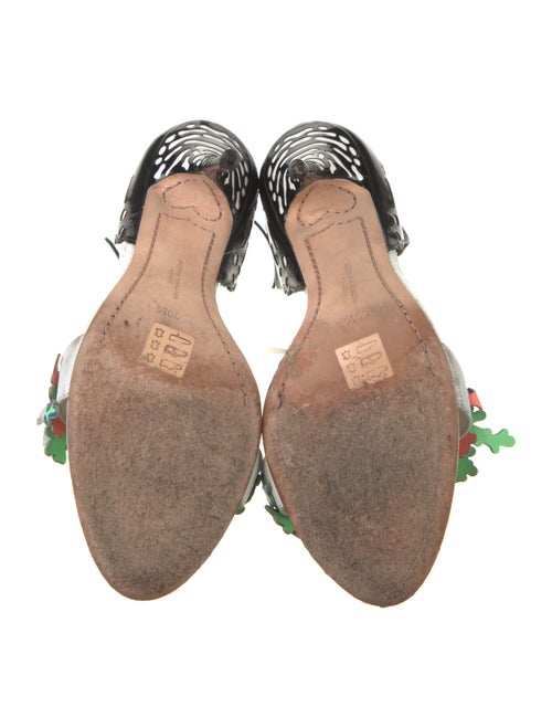 Sophia Webster Patent Leather Floral Print Sandals