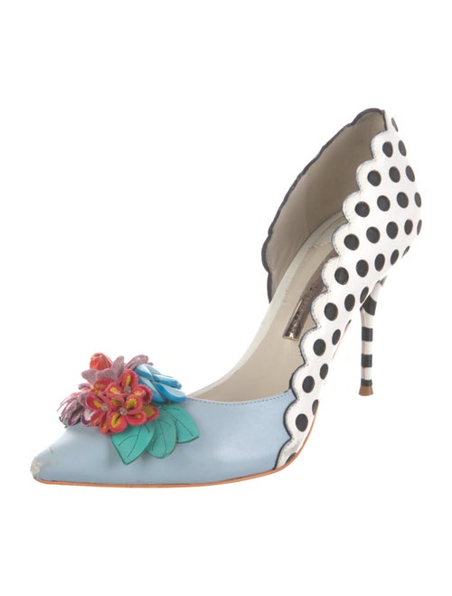 Sophia Webster Leather Polka Dot Print D'Orsay Pumps