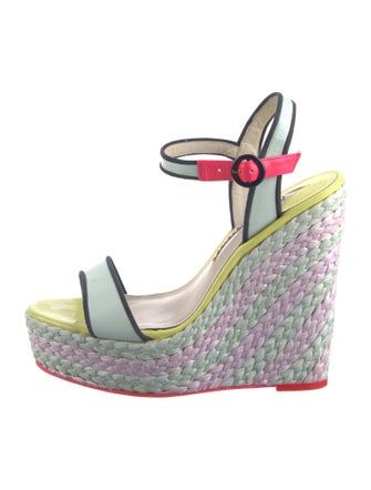 Sophia Webster Leather Printed Espadrilles