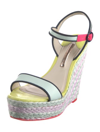 Sophia Webster Leather Printed Espadrilles