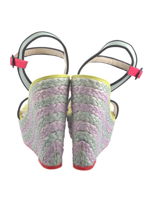 Sophia Webster Leather Printed Espadrilles