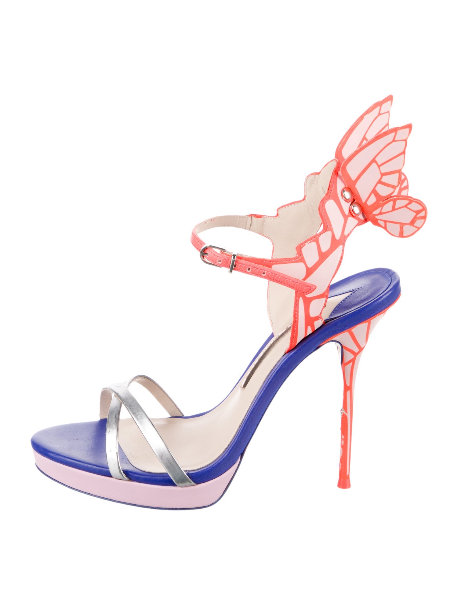 Sophia Webster Leather Printed Slingback Pumps