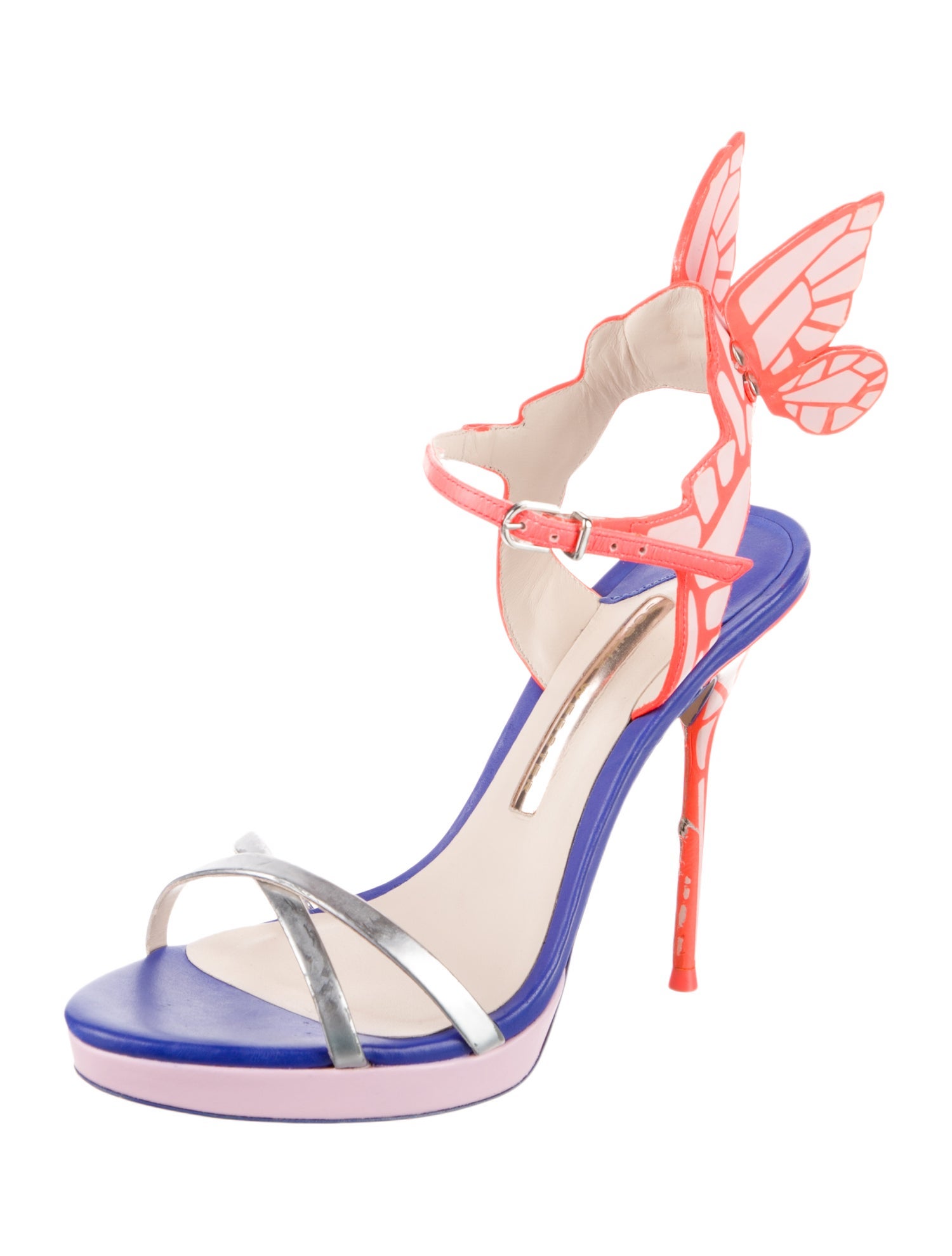 Sophia Webster Leather Printed Slingback Pumps