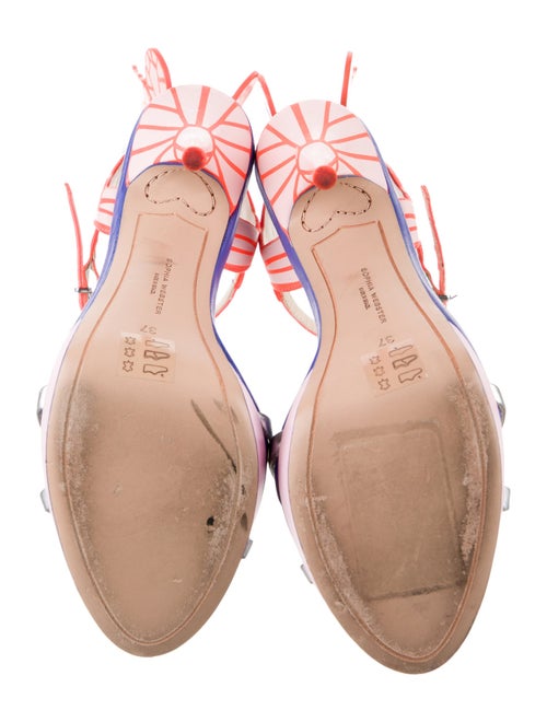 Sophia Webster Leather Printed Slingback Pumps