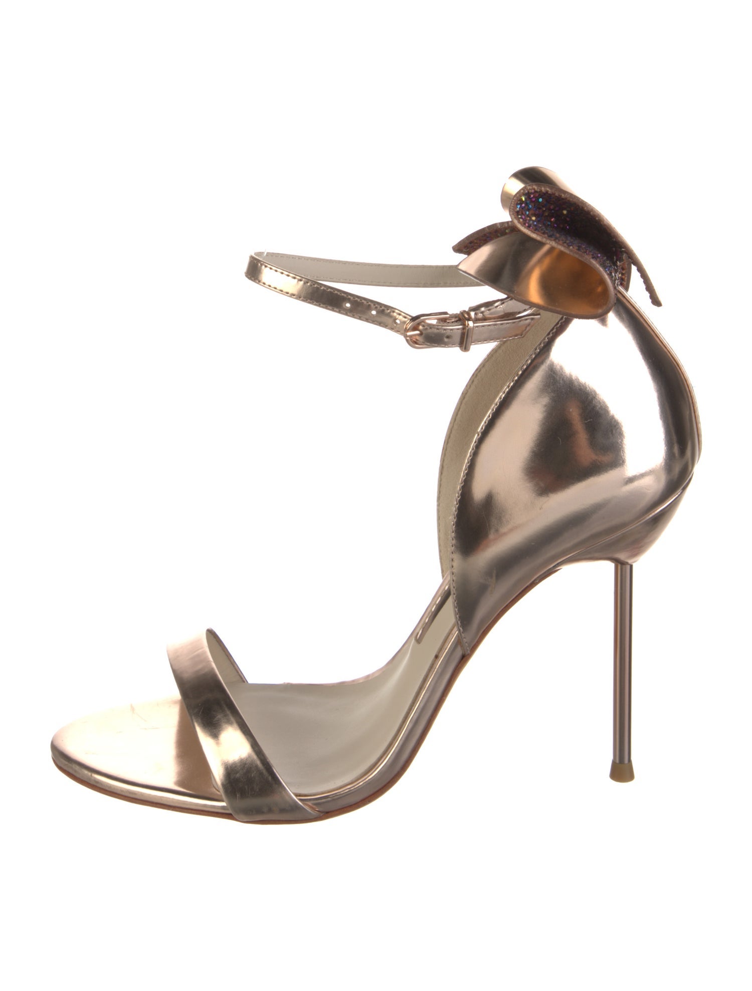 Sophia Webster Patent Leather Bow Accents Sandals