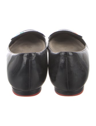 Sophia Webster Patent Leather Embroidered Accent Ballet Flats