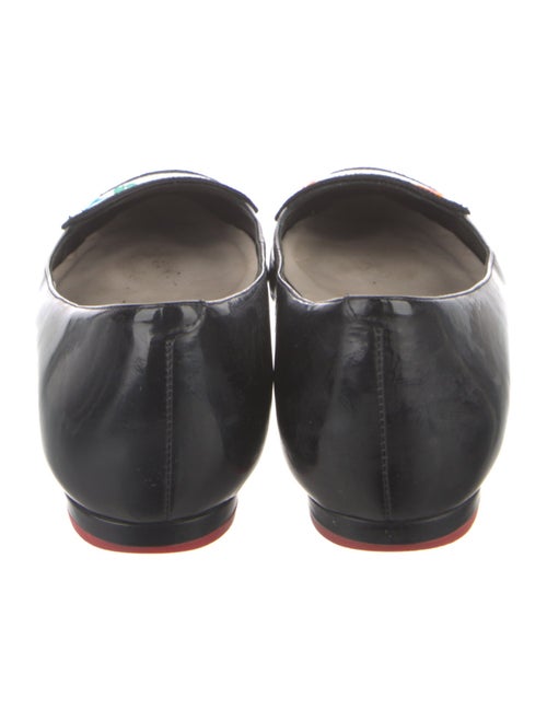Sophia Webster Patent Leather Embroidered Accent Ballet Flats