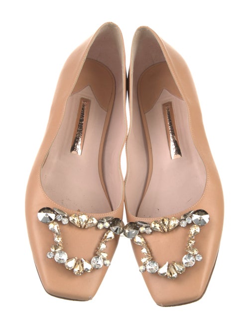 Sophia Webster Leather Embroidered Accent Ballet Flats