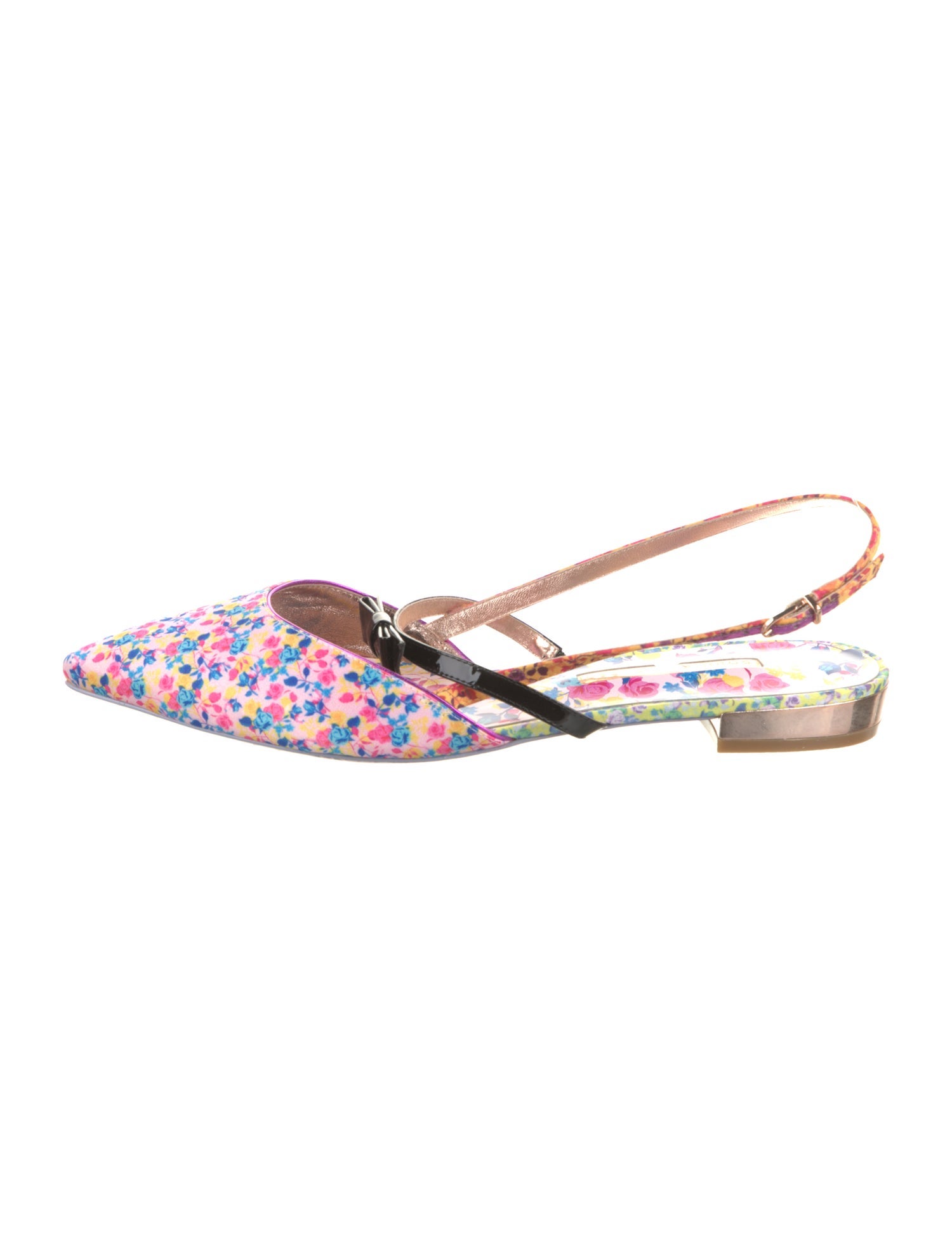 Sophia Webster Floral Print Slingback Flats