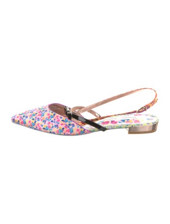 Sophia Webster Floral Print Slingback Flats