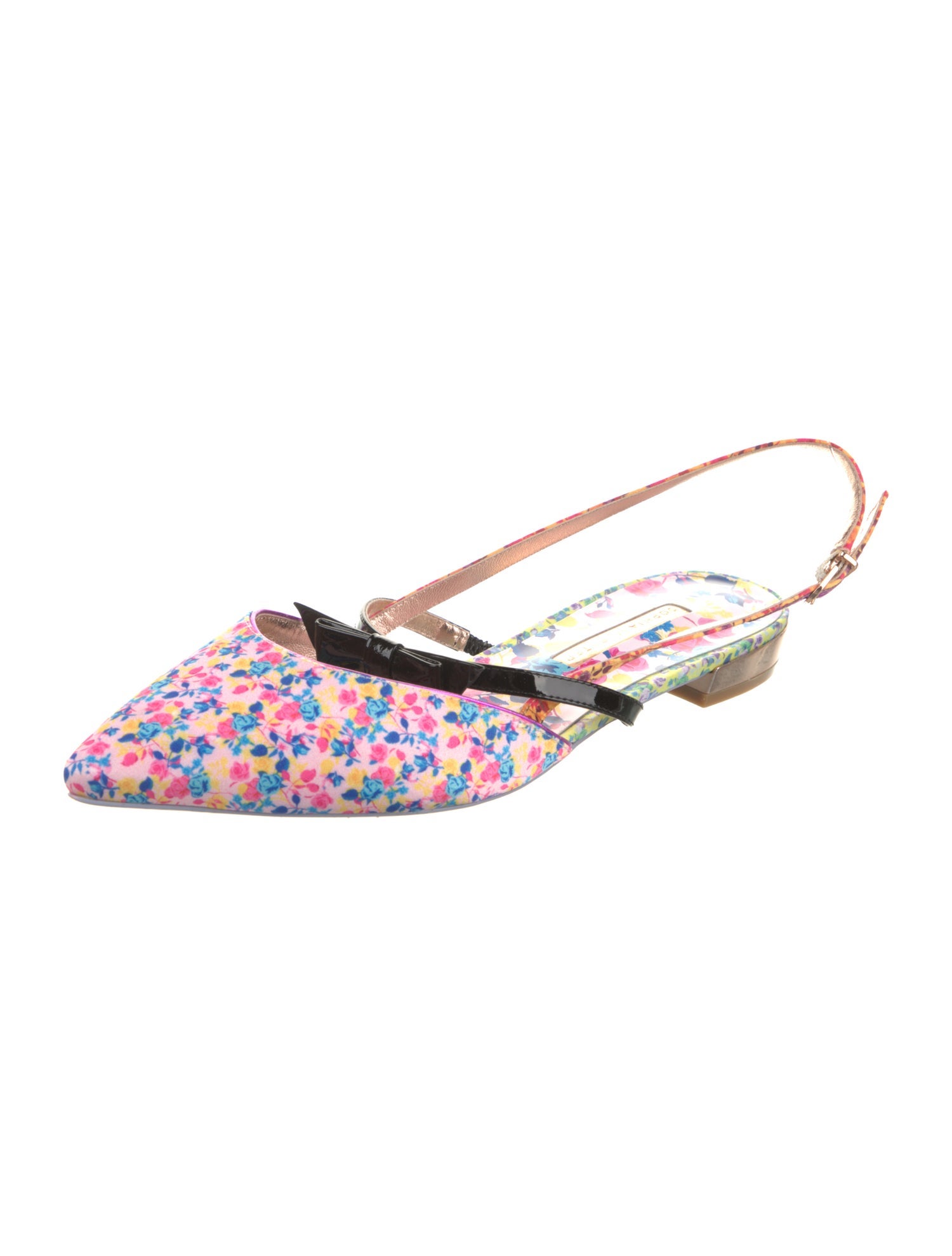 Sophia Webster Floral Print Slingback Flats