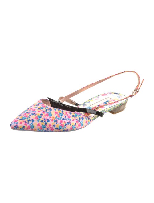 Sophia Webster Floral Print Slingback Flats