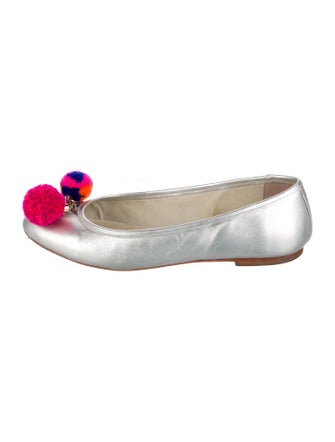 Sophia Webster Leather Pom-Pom Embellishments Ballet Flats