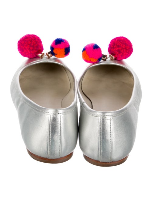 Sophia Webster Leather Pom-Pom Embellishments Ballet Flats